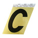 3.5" Gold Aluminum Letter C (10 pcs.)