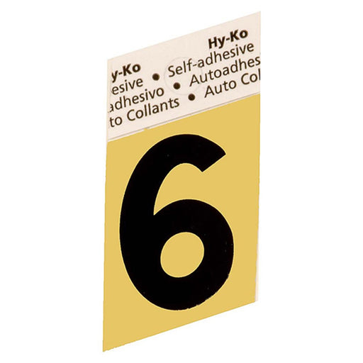 1.5" Gold Aluminum Number 6 (10 pcs.)
