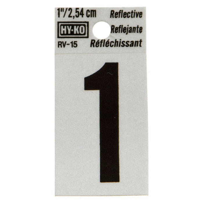 1.25" Reflective Number 1 (10 pcs.)