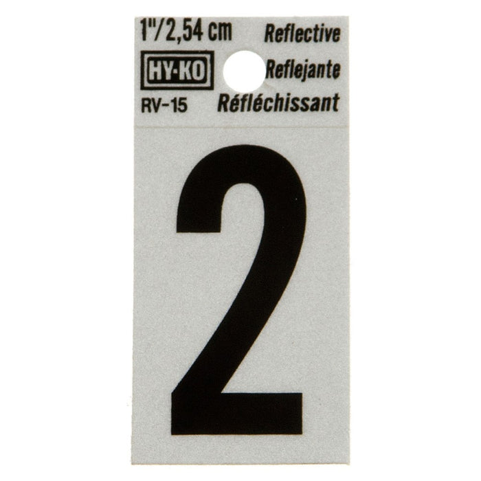 1.25" Reflective Number 2 (10 pcs.)