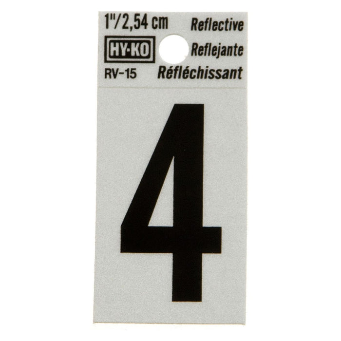 1.25" Reflective Number 4 (10 pcs.)