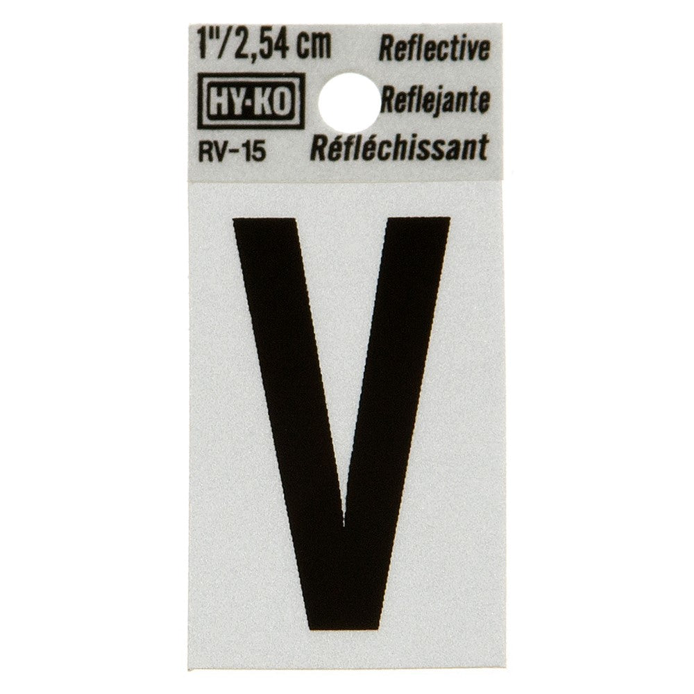 1.25" Reflective Letter V (10 pcs.)