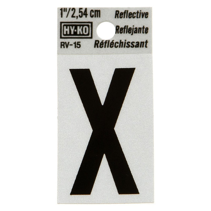 1.25" Reflective Letter X (10 pcs.)