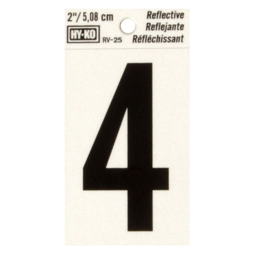 2" Reflective Number 4 (10 pcs.)