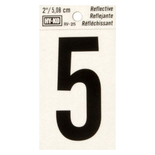 2" Reflective Number 5 (10 pcs.)