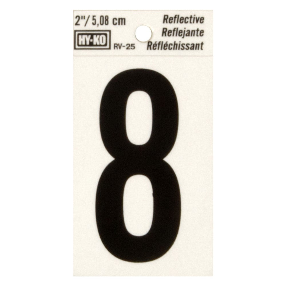 2" Reflective Number 8 (10 pcs.)