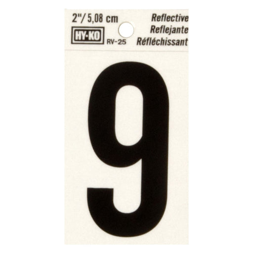 2" Reflective Number 9 (10 pcs.)