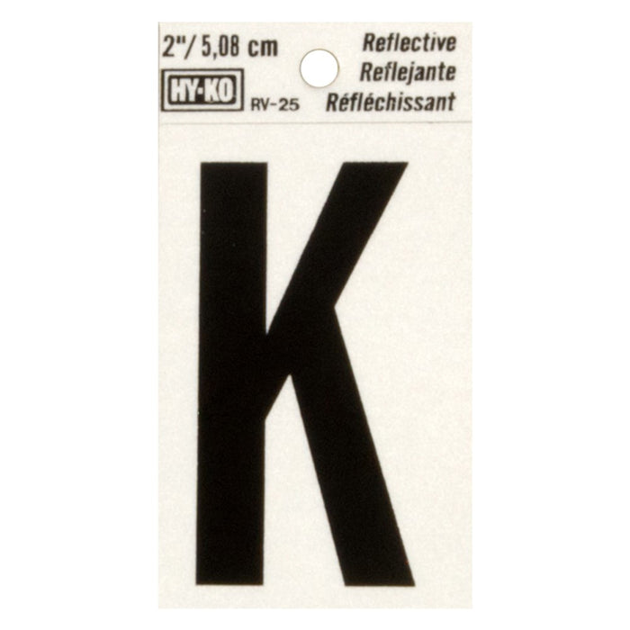 2" Reflective Letter K (10 pcs.)