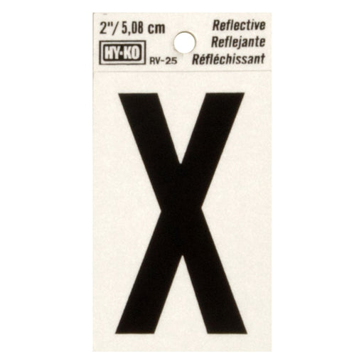 2" Reflective Letter X (10 pcs.)