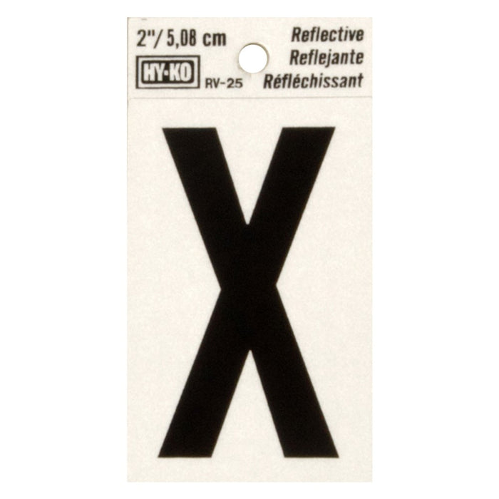 2" Reflective Letter X (10 pcs.)