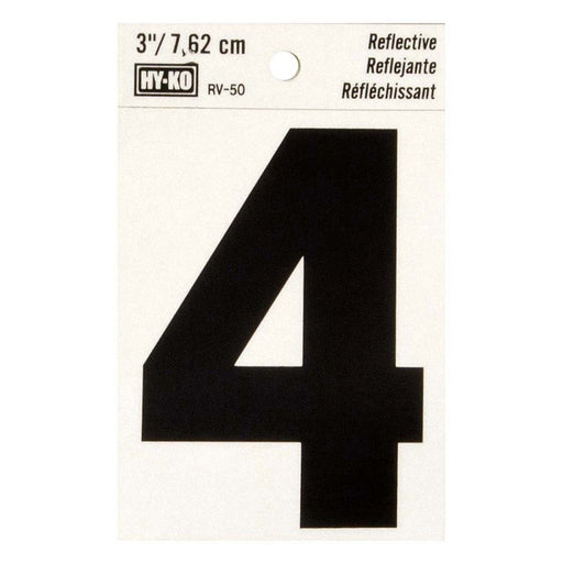 3" Reflective Number 4 (10 pcs.)