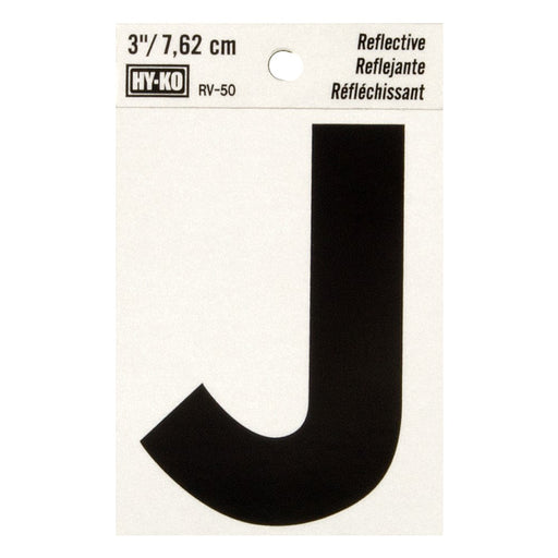 3" Reflective Letter J (10 pcs.)