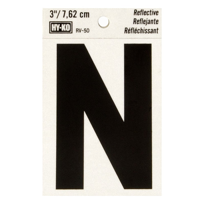 3" Reflective Letter N (10 pcs.)