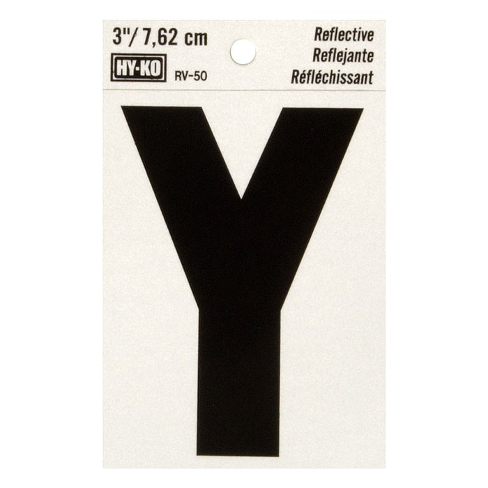 3" Reflective Letter Y (10 pcs.)