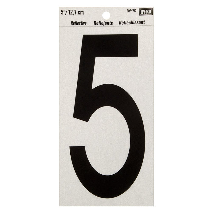 5" Reflective Number 5 (10 pcs.)