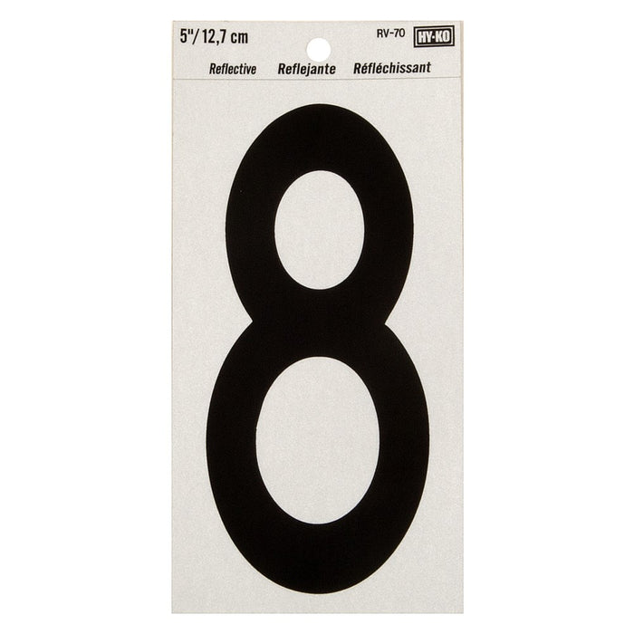 5" Reflective Number 8 (10 pcs.)