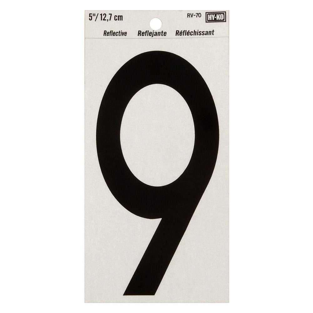 5" Reflective Number 9 (10 pcs.)