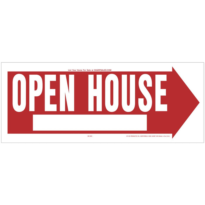 Open House Sign 6" x 23" (5 pcs.)