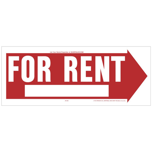 For Rent Sign 6" x 23" (5 pcs.)