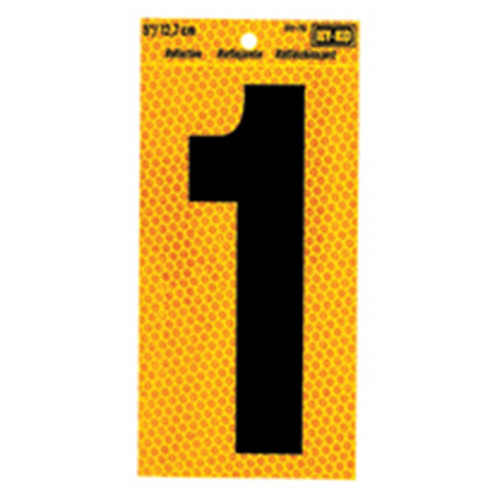 5" Yellow Reflective Number 1 (10 pcs.)