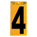 5" Yellow Reflective Number 4 (10 pcs.)