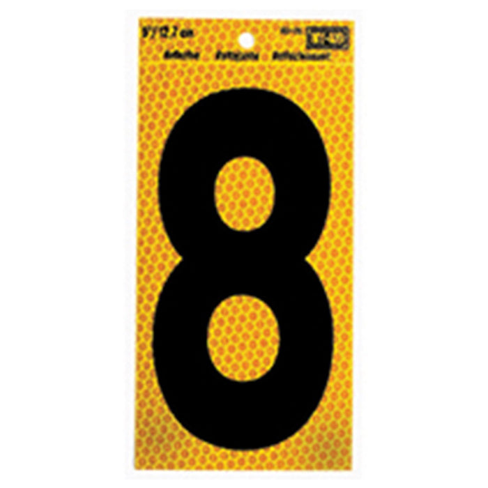 5" Yellow Reflective Number 8 (10 pcs.)