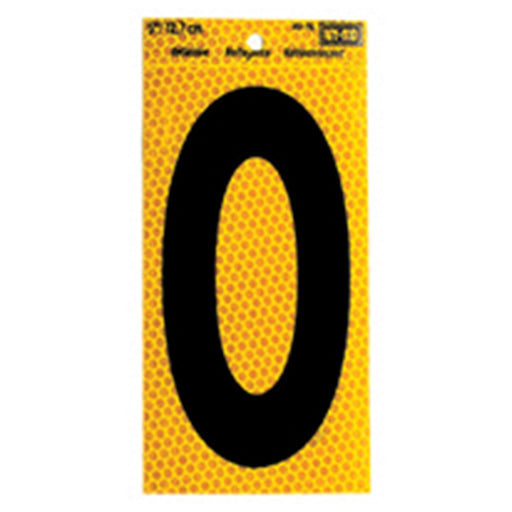 5" Yellow Reflective Number 0 (10 pcs.)