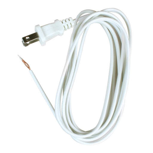 8' White Lamp Cord 18-2 SPT1 (1 pc.)