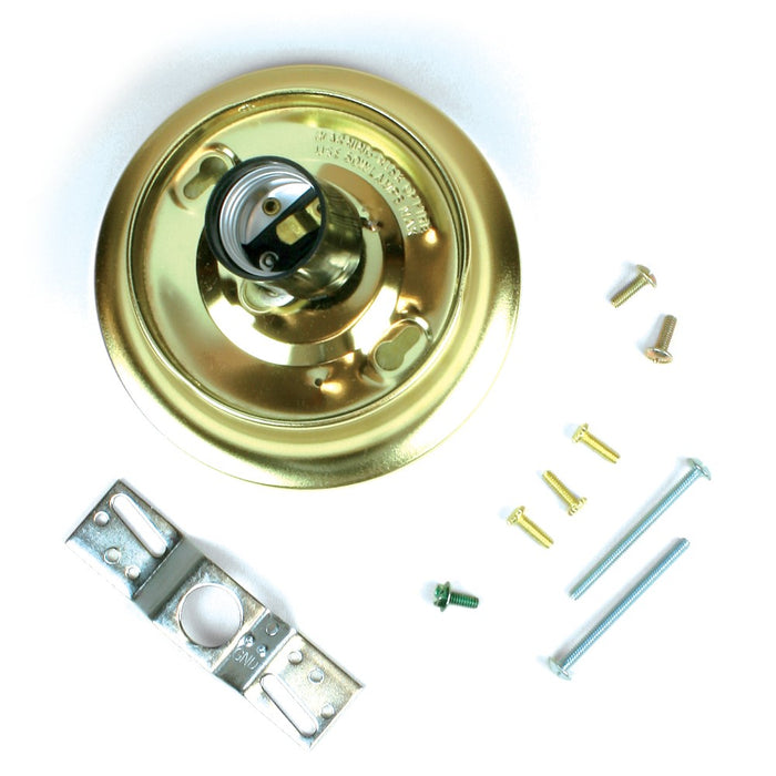 3-1/4" Brass Glass Lampshade Holder Kit (1 pc.)