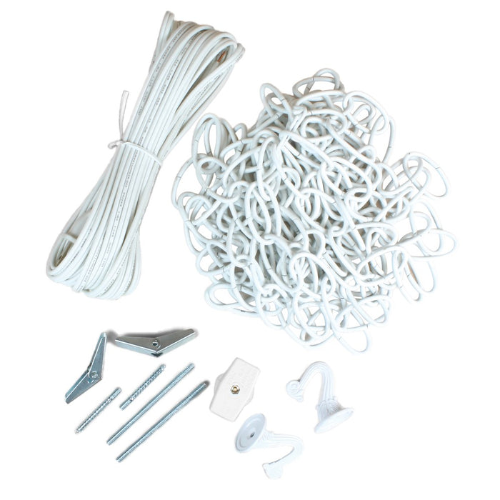 15' Chain Swag Kit with 20' Cord, White (1 pc.)