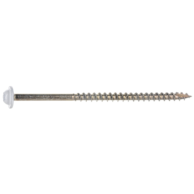 9 x 3-1/2" Star Drive White SaberDrive® Cabinet Screws