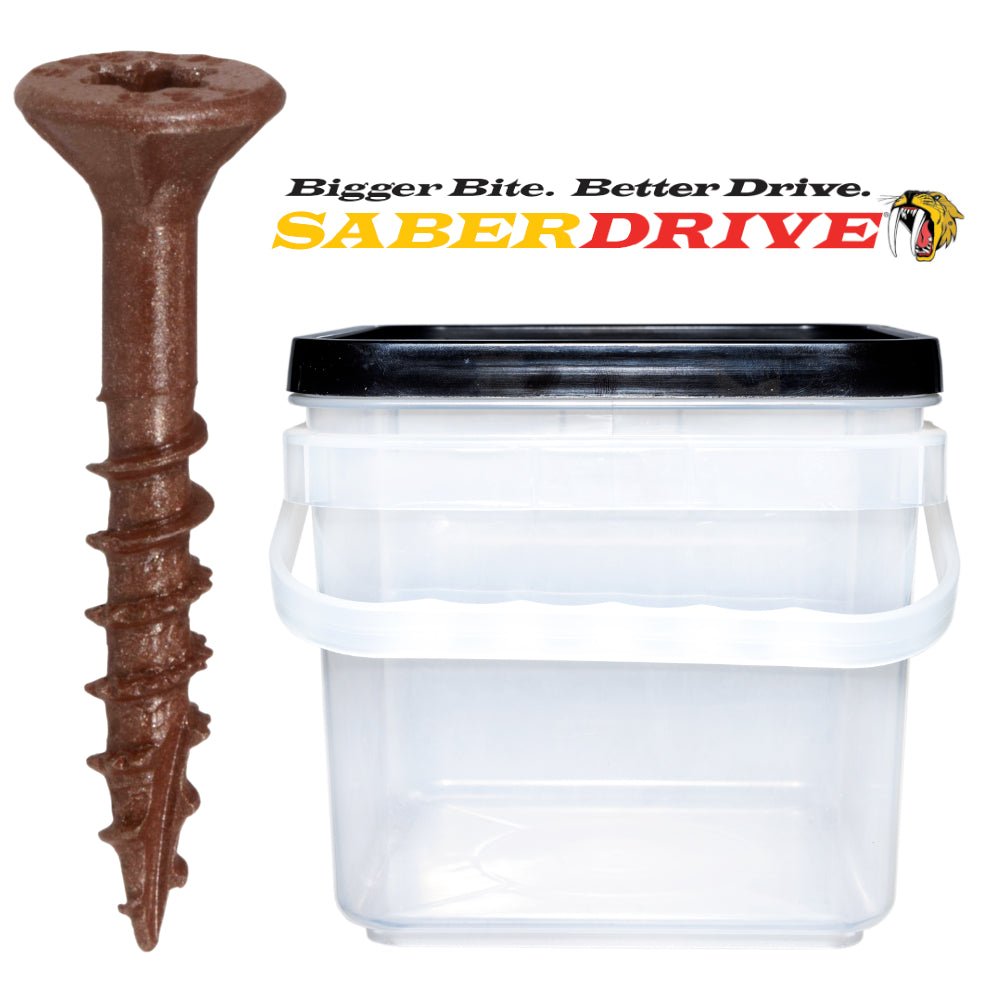 SaberDrive® Red XL1500 Coated T-25 Star Drive Exterior Deck Screws