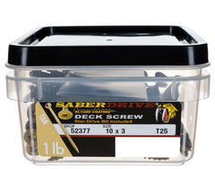 10 x 3" Star Drive Tan SaberDrive® Deck Screws