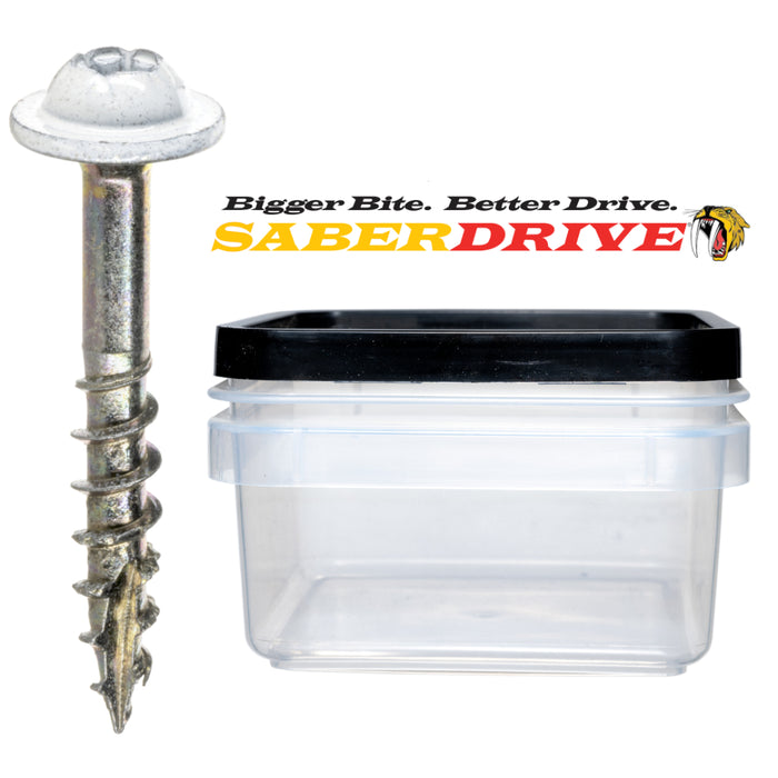 SaberDrive® Round Washer Head Star Drive Cabinet Screws