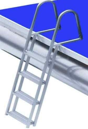 4-Step Heavy Duty Pontoon Dock Anodized Aluminum Ladder